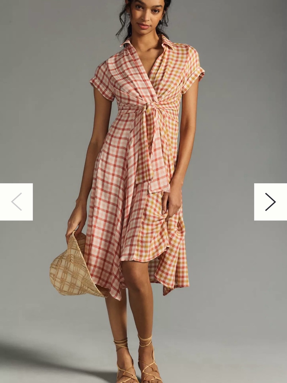 Pilcro Twist-Front Shirt Dress
